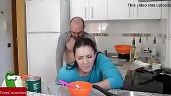 Mature Indian Couple Gets Frisky In The Kitchen