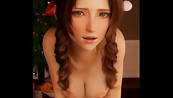 Aerith'S Christmas Wish Comes True In A Steamy Hentai Scene