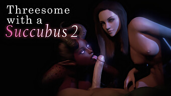 A Horny Succubus Engages In A Threesome With A Couple In This 3d Animated Video