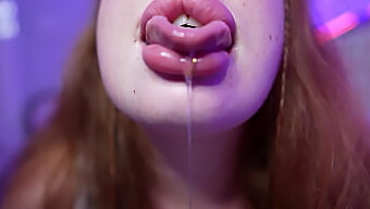 Yola Flimes Gives A Teasing Performance With Her Mouth And Tongue