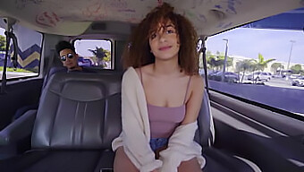 Mariah Banks, An 18-Year-Old Latina With Curly Hair, Rides A Dick With Enthusiasm In A Dimly Lit Van