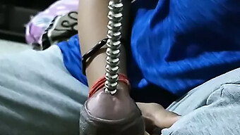 Female Performs Bdsm Urethral Sounding On Cock