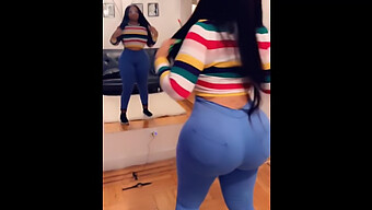 Afrikanisch-Amerikanische Twerking-Montage Mit Highspeed-Aufnahmen