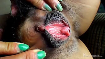 Close-up view of anal pleasure