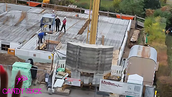 Amateur Milf Gets Fucked In Public By Her Construction Site Boss